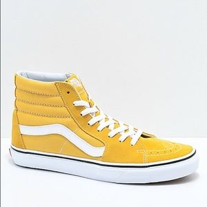 Yellow sk8-hi vans